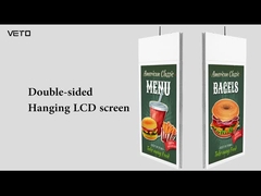 Крытый белый установленный потолок экрана ЛКД смертной казни через повешение цифров 43 дюймов ультра тонкий двойной встал на сторону