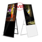 70W 55 Inch Portable Digital Signage Floor Standing Customize Color AC110-220V 50/60Hz