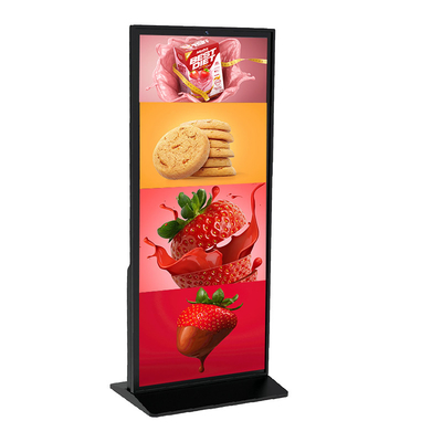 OEM на полу стоящая цифровая вывеска 75 дюймовый сенсорный экран Киоск 4K LCD дисплей