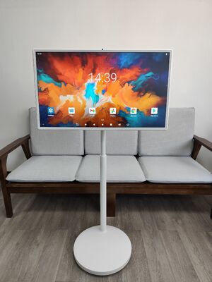 Качество VETO 21.5/24/32 дюймовый интерактивный сенсорный беспроводный портативный телевизор с движущимся экраном Android дисплей Встроенный в 5 помещений выставочного зала Фабрика