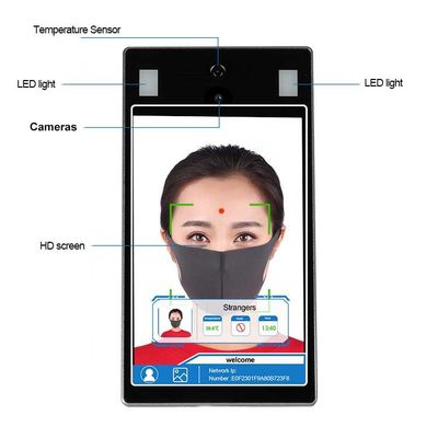 Face Recognition Camera Intelligent Access Control Thermometer Kiosk